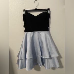 strapless hoco dress